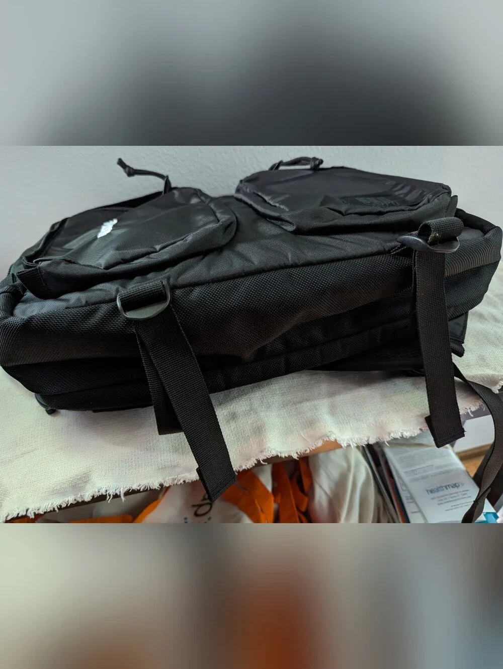 Topo Designs Global Briefcase 3-Way Backpack Laptop Bag NWOT Black Logo